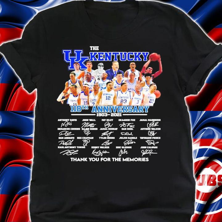 The UK Kentucky 118th anniversary 1903-2021 signature t-shirt