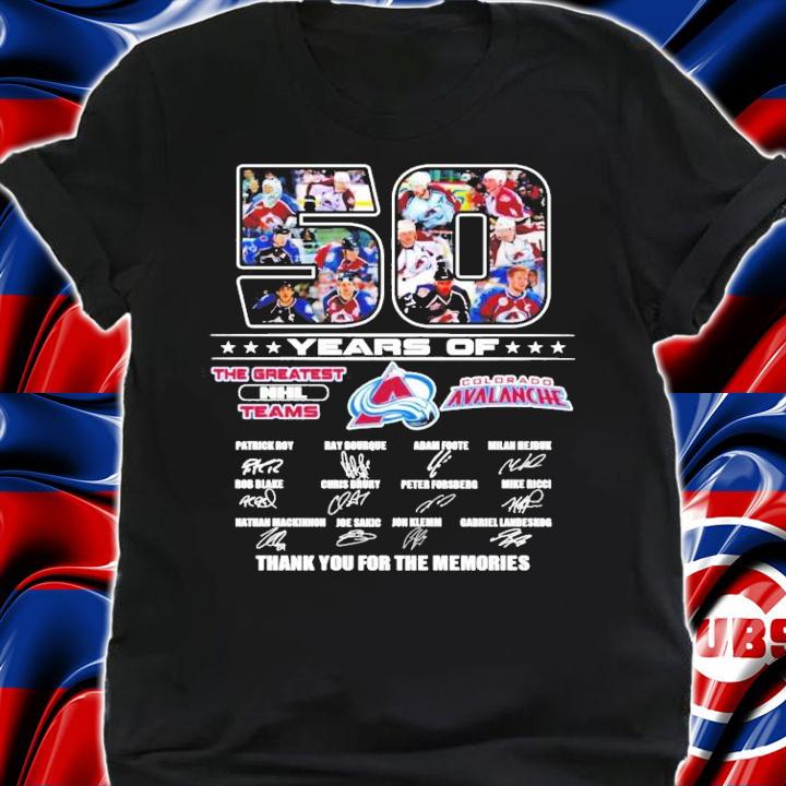 50 years of The Greatest NHL teams Colorado Avalanche thank you for the memories shirt shirt