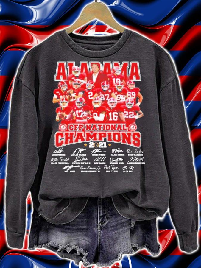 Alabama Crimson Tide CFP national Champions signature 2021 shirt sweatshirt