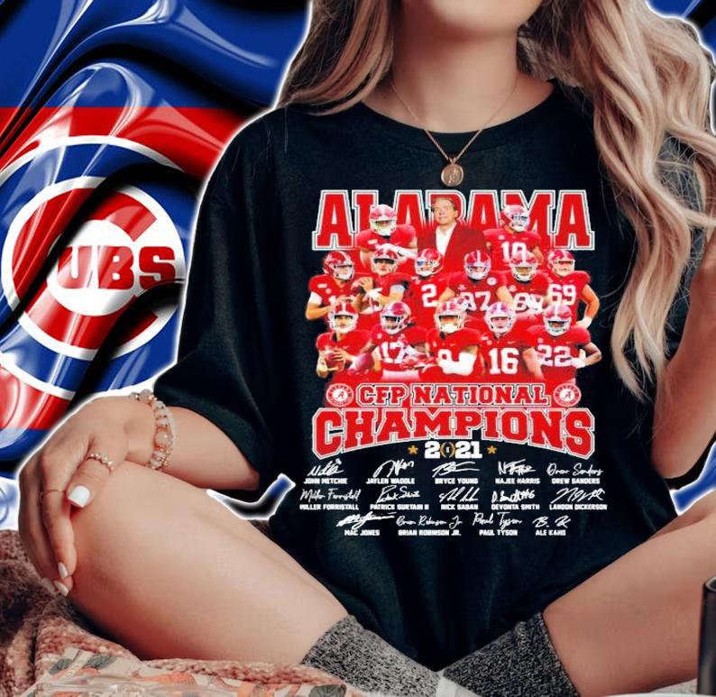 Alabama Crimson Tide CFP national Champions signature 2021 shirt woman shirt