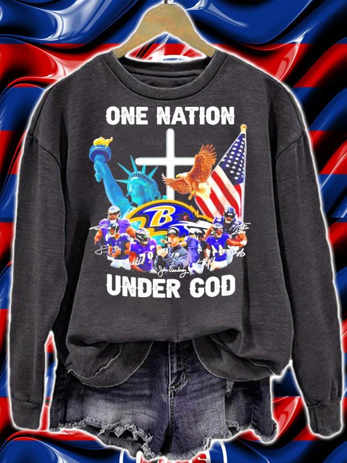 Baltimore Ravens one nation under god signature shirt