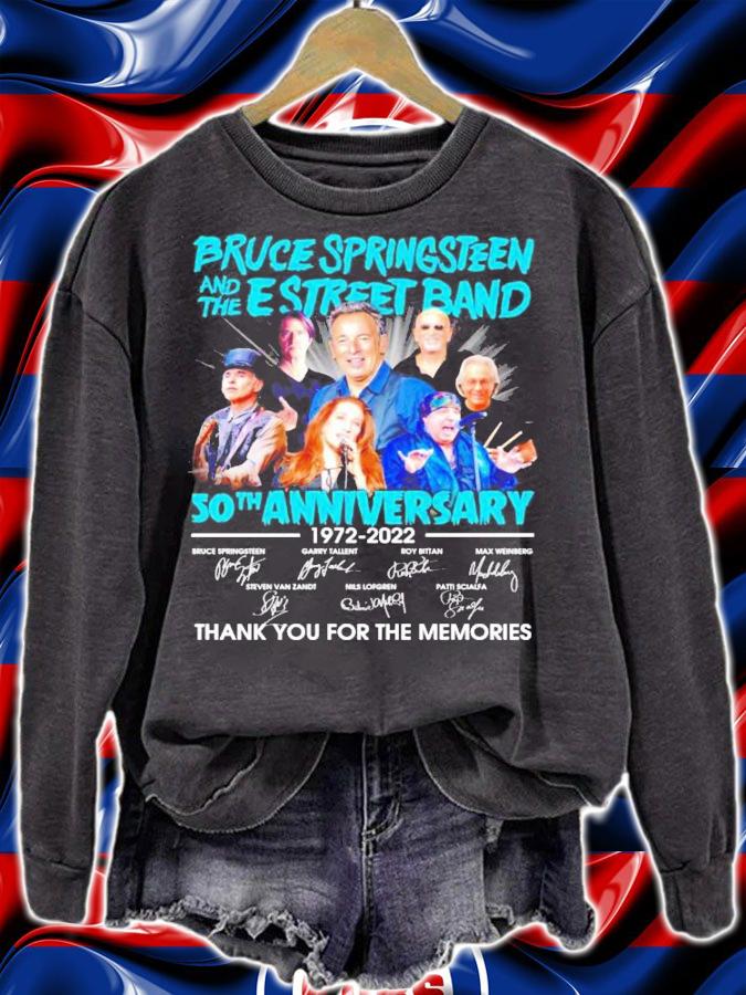 Bruce Springsteen and the E Street Band 50th anniversary 1972-2022 signatures shirt