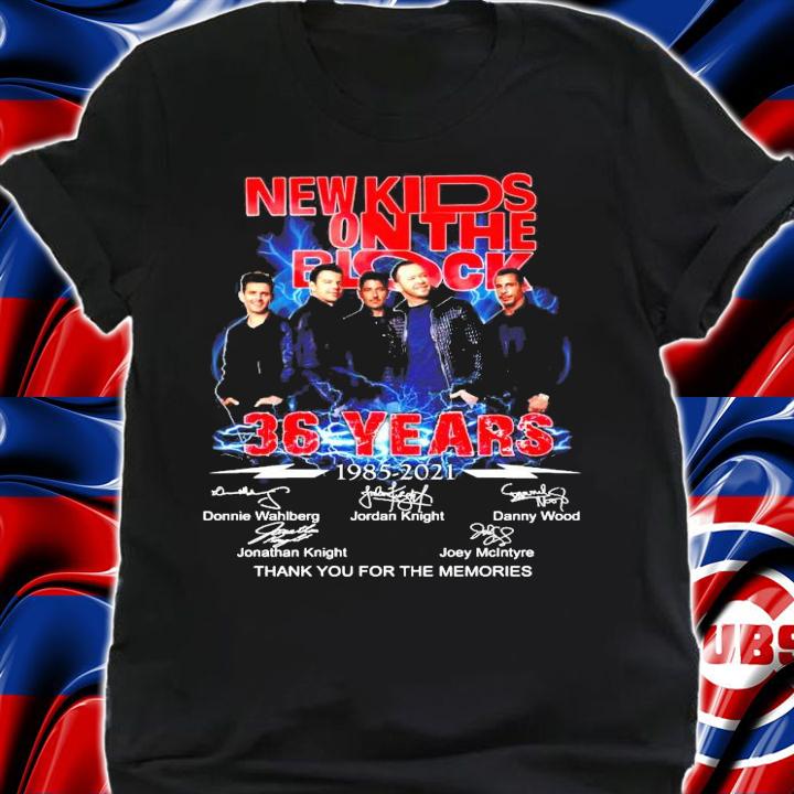 New Kids On The Block 36 years 1985-2021 signature thank you for the memories shirt shirt