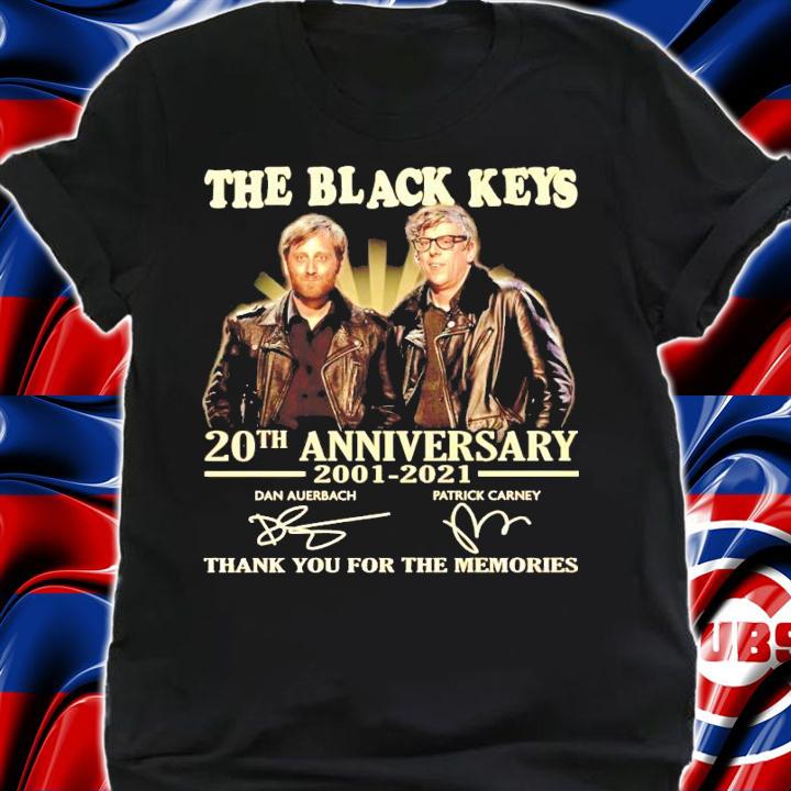 The Black Keys 20th anniversary 2001-2021 signature shirt