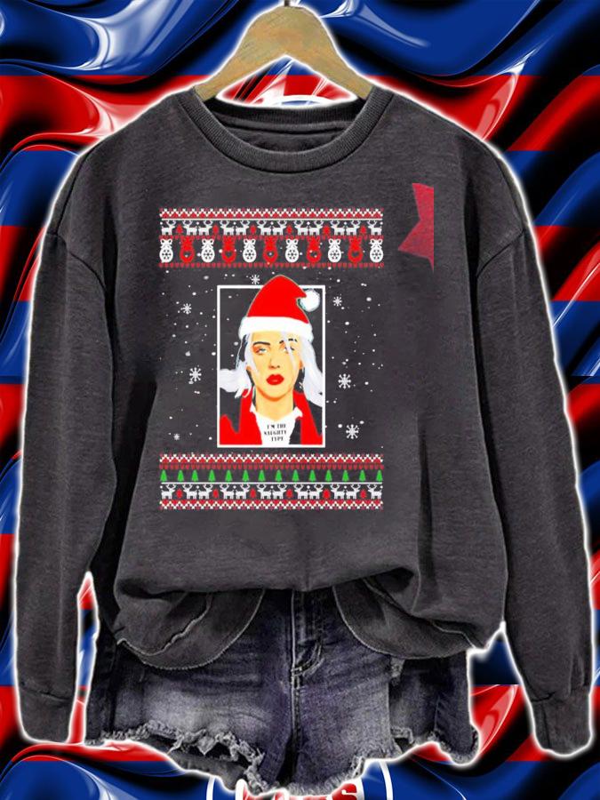 Billie Eilish Im the naughty type Christmas shirt, sweater sweatshirt