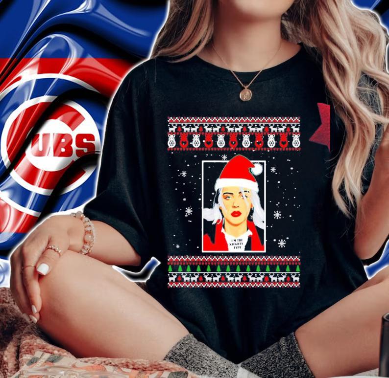 Billie Eilish Im the naughty type Christmas shirt, sweater woman shirt