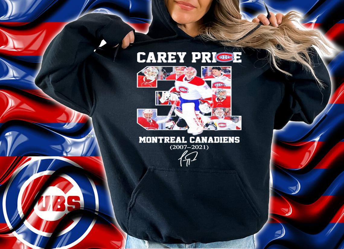 Carey Price Montreal Canadiens 2007-2021 signature shirt