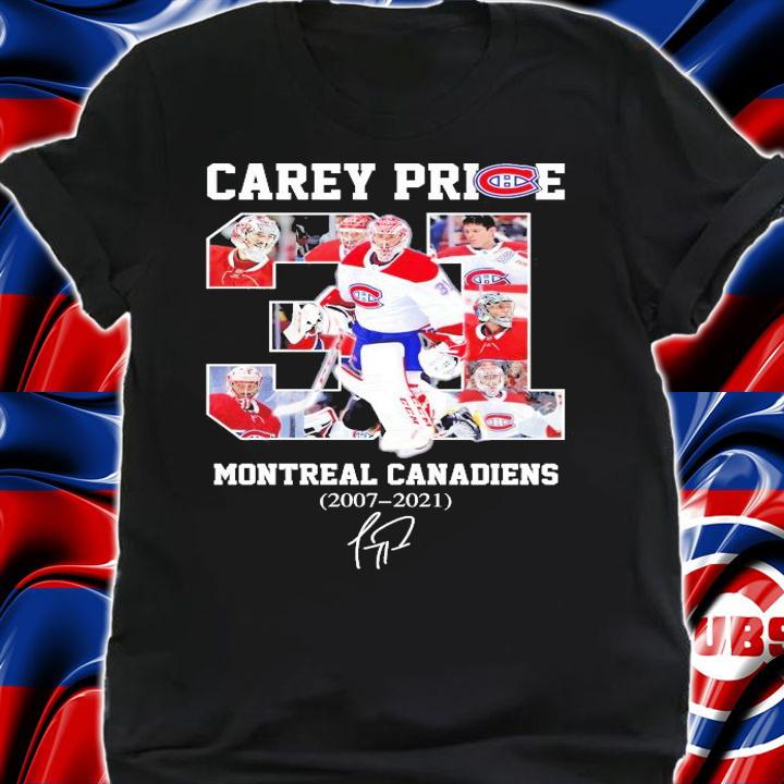 Carey Price Montreal Canadiens 2007-2021 signature shirt