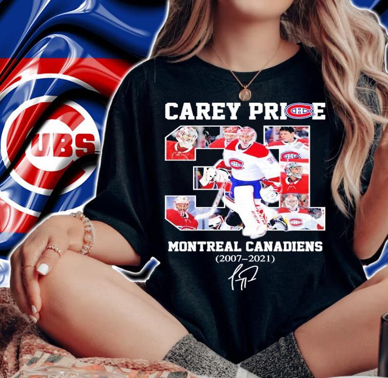 Carey Price Montreal Canadiens 2007-2021 signature shirt