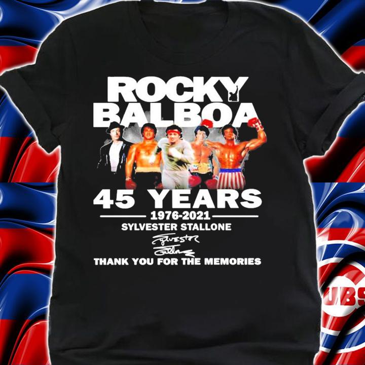 Rocky Balboa 45 years 1976-2021 Sylvester Stallone signature shirt