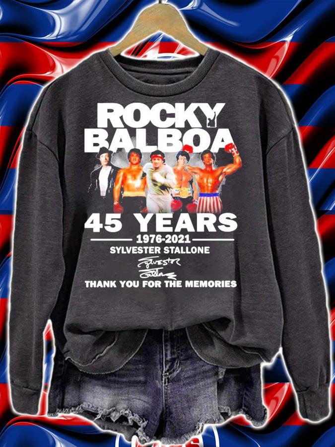 Rocky Balboa 45 years 1976-2021 Sylvester Stallone signature shirt