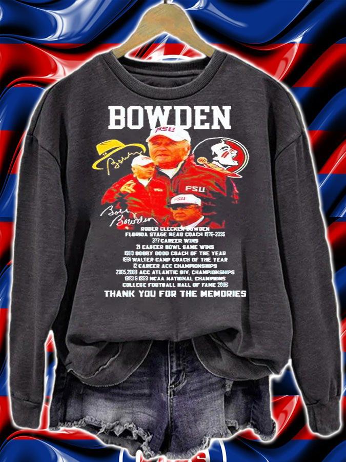 Bobby Bowden Psu Rover Clicker Bowden thank you for the memories signature T-shirt sweatshirt