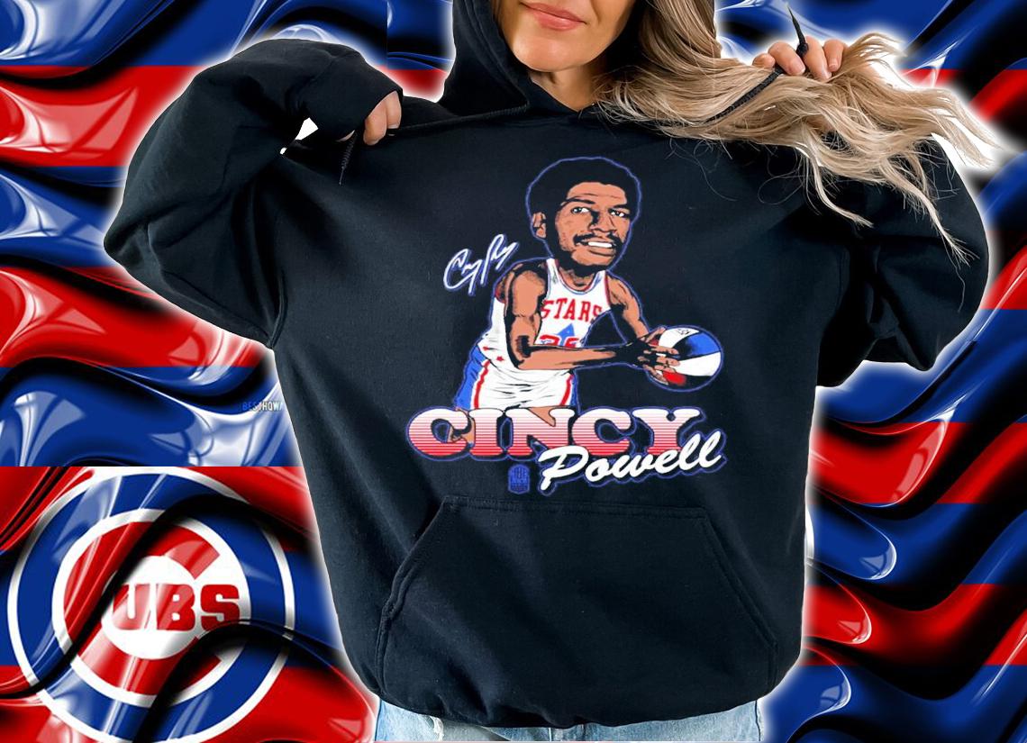 Cincy Powell ABA Player signature shirt hoodie