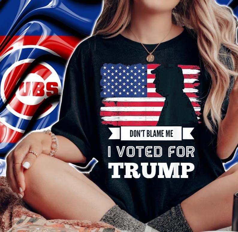 Don't Blame Me I Voted For Trump Distressed Vintage Flag T-Shirt woman shirt
