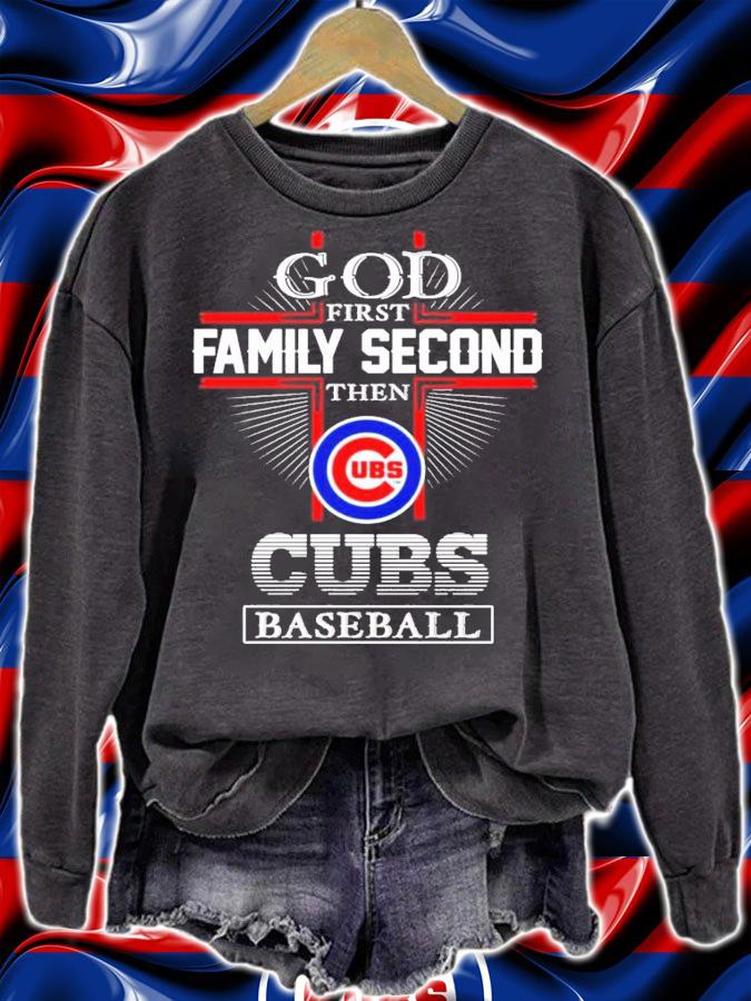 God first Family Second the Cubs baseball shirt