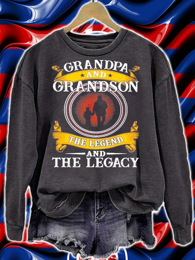 Grandpa and grandson the legend and the legacy t-shirt sweatshirt