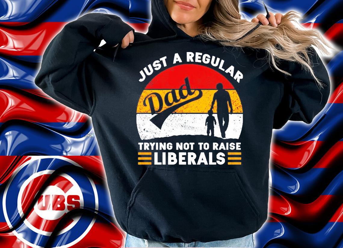 Just a regular dad trying not to raise Liberals vintage shirt hoodie