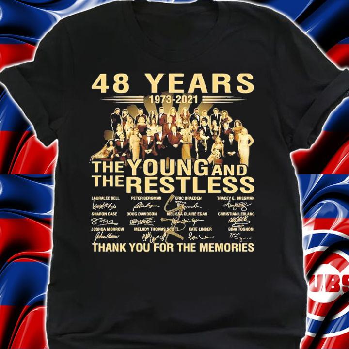 48 years 1973 2021 The Young And The Restless signatures shirt shirt