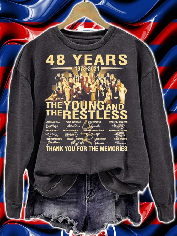 48 years 1973 2021 The Young And The Restless signatures shirt sweatshirt