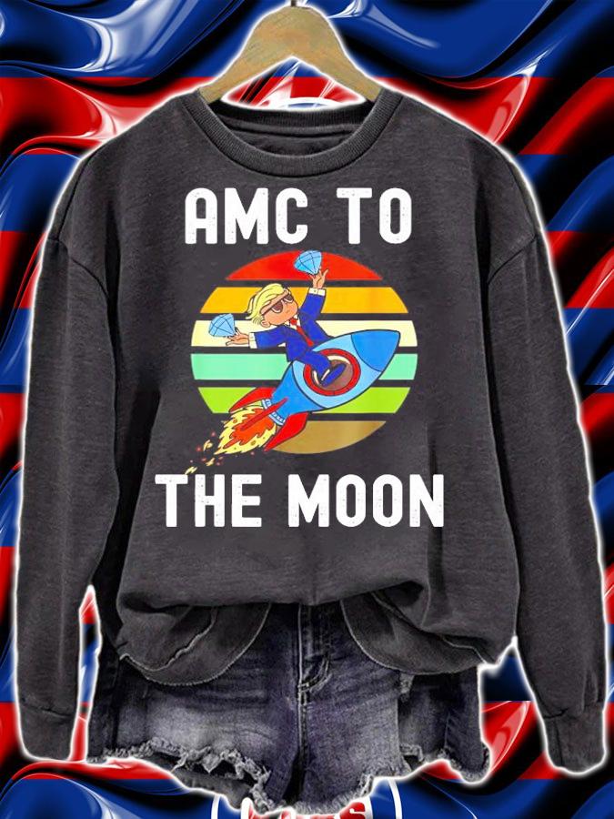 Amc to the moon diamond in hands shirt sweatshirt