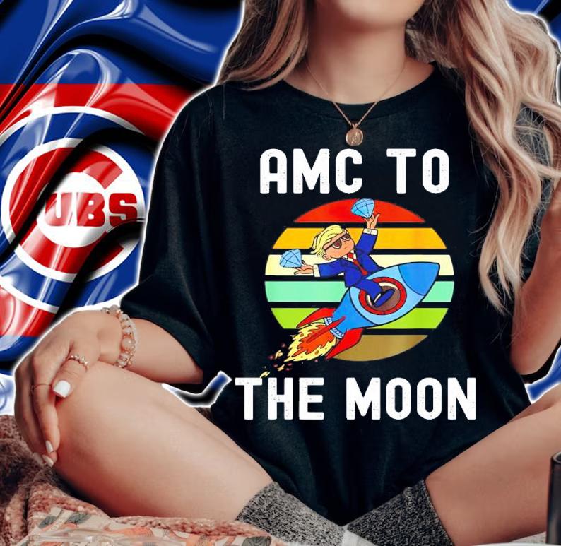 Amc to the moon diamond in hands shirt woman shirt