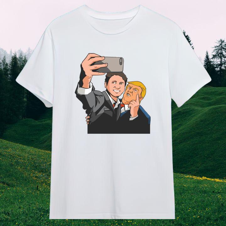 Donald Trump And Justin Trudeau Selfie Meme T-Shirt