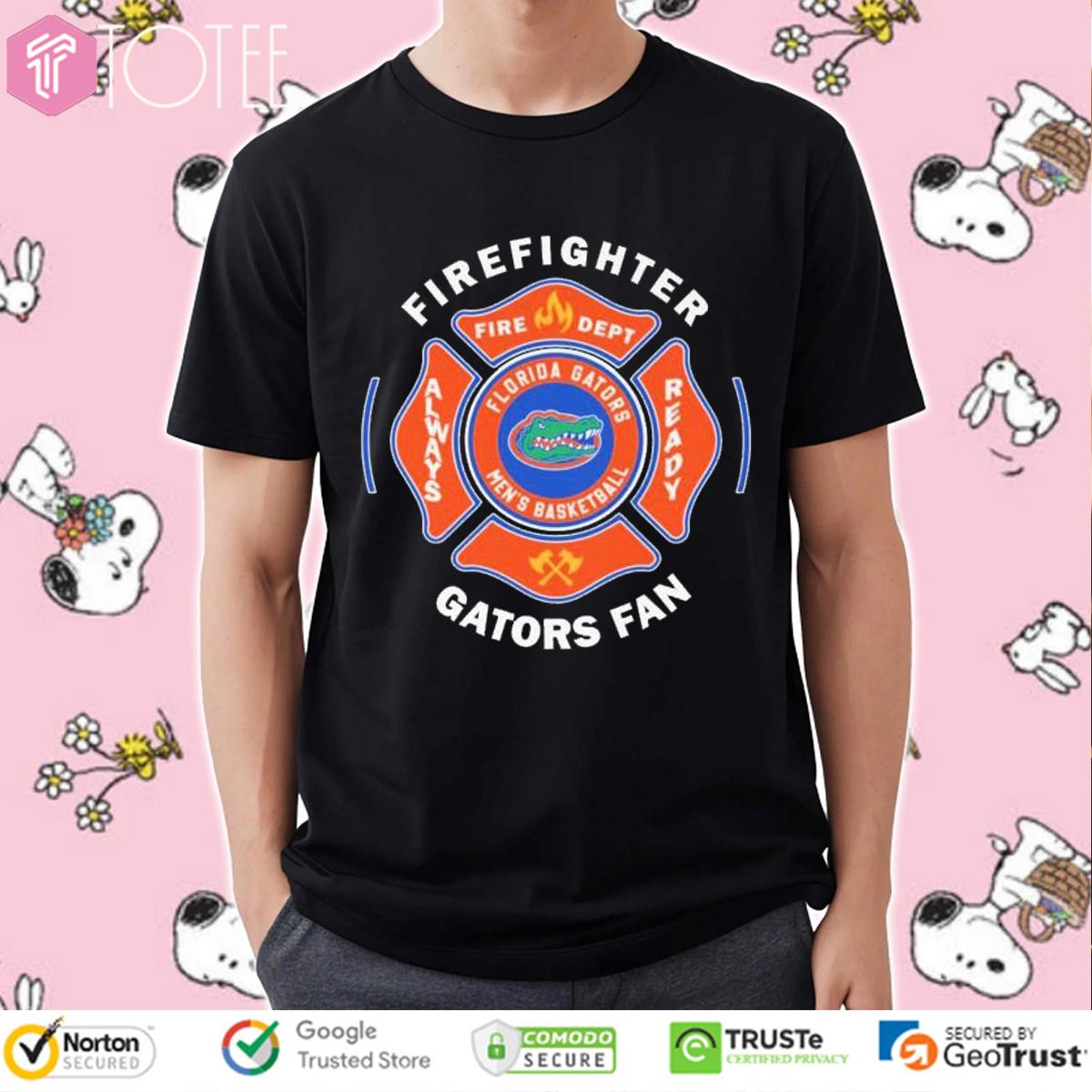 Fire Dept Florida Gators Logo Football Firefighter T-Shirt