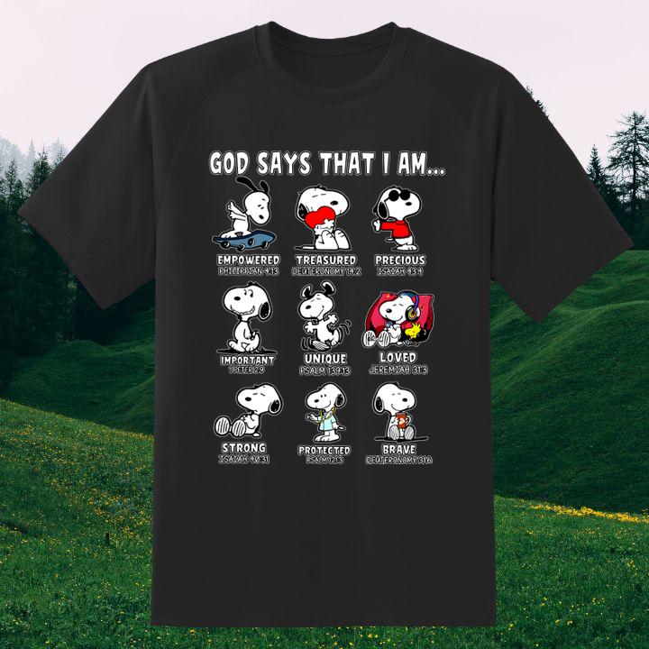 Snoopy God Says I Am Classic Shirt - Shop Now & Show Your Faith!
