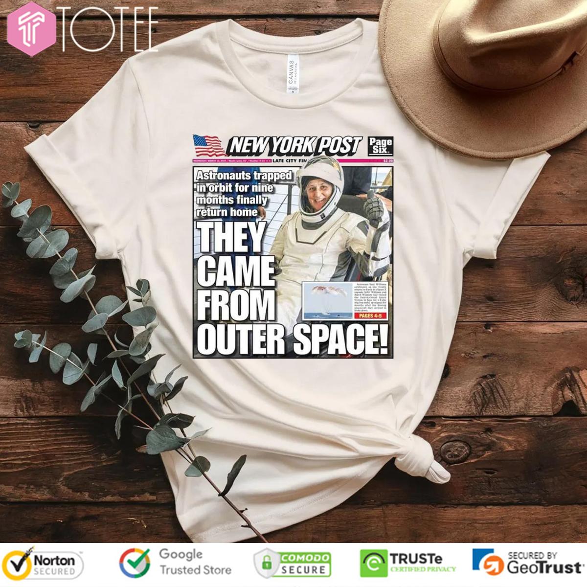 New York Post Astronauts They Come From Outer Space T-Shirt