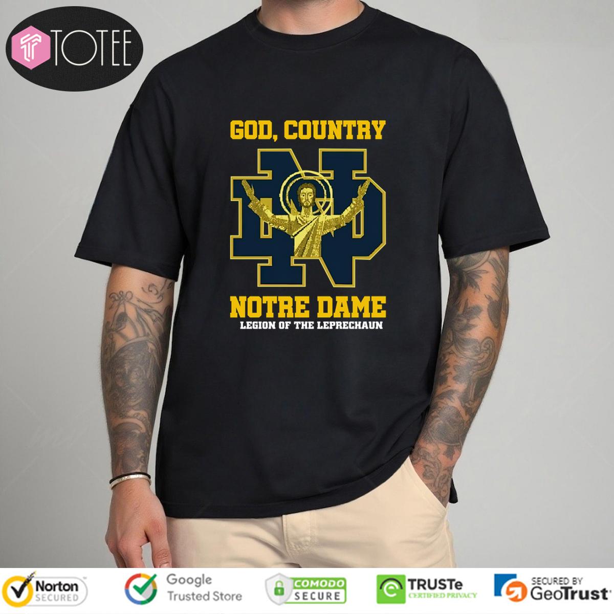 God Country Notre Dame Fighting Irish Legion Of The Leprechaun T-Shirt