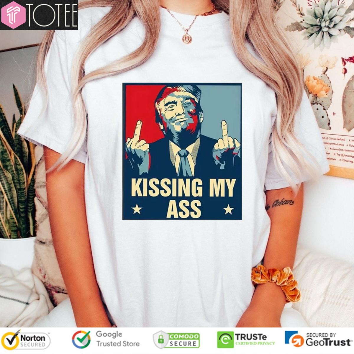 Trump Negotiate Tariffs Kissing My Ass t-shirt