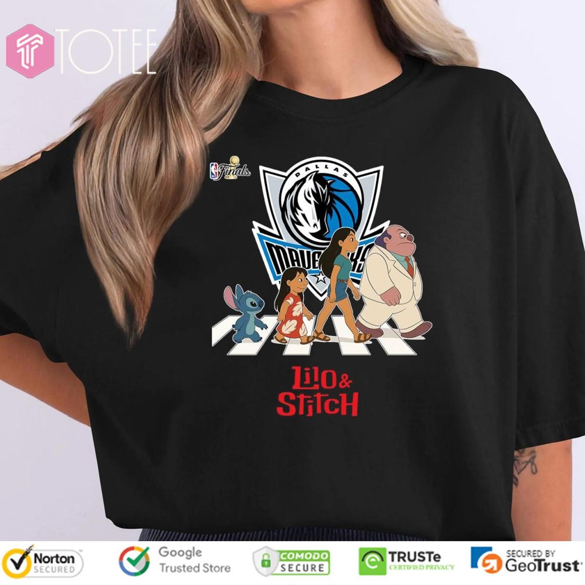 Lilo And Stitch Abbey Road Dallas Mavericks Nba Finals T-shirt