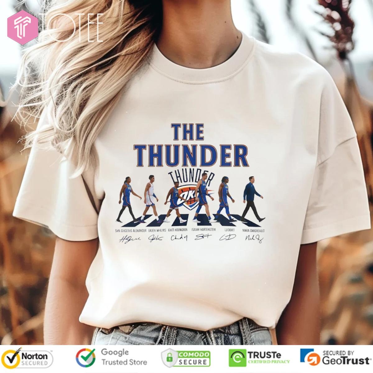 The Thunder Nba Abbey Road Oklahoma City Thunder Signatures T-shirt