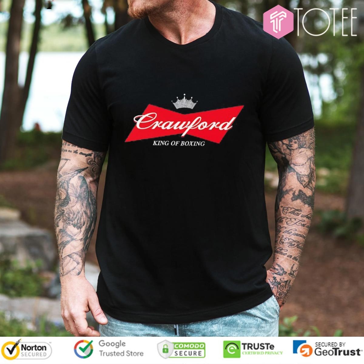 Crawford King Of Boxing Parody Budweiser Logo T-shirt