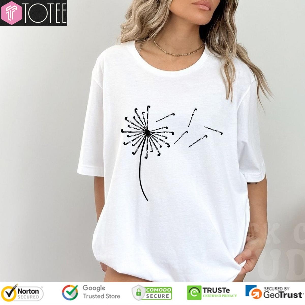 Dandelion Flower Hockey Stick T-shirt