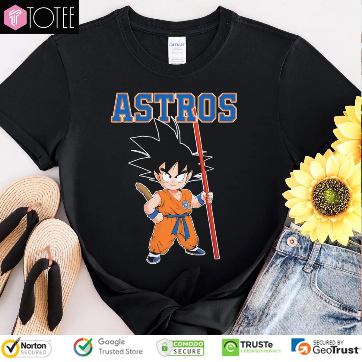 Dragon Ball Z Goku Houston Astros Baseball T-shirt