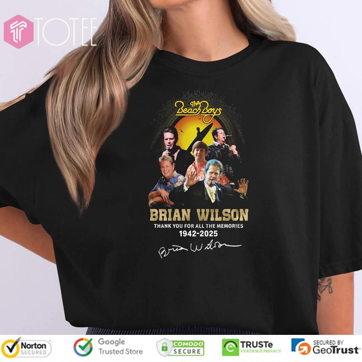 The Beach Boys Brian Wilson 1942-2025 Signature T-shirt