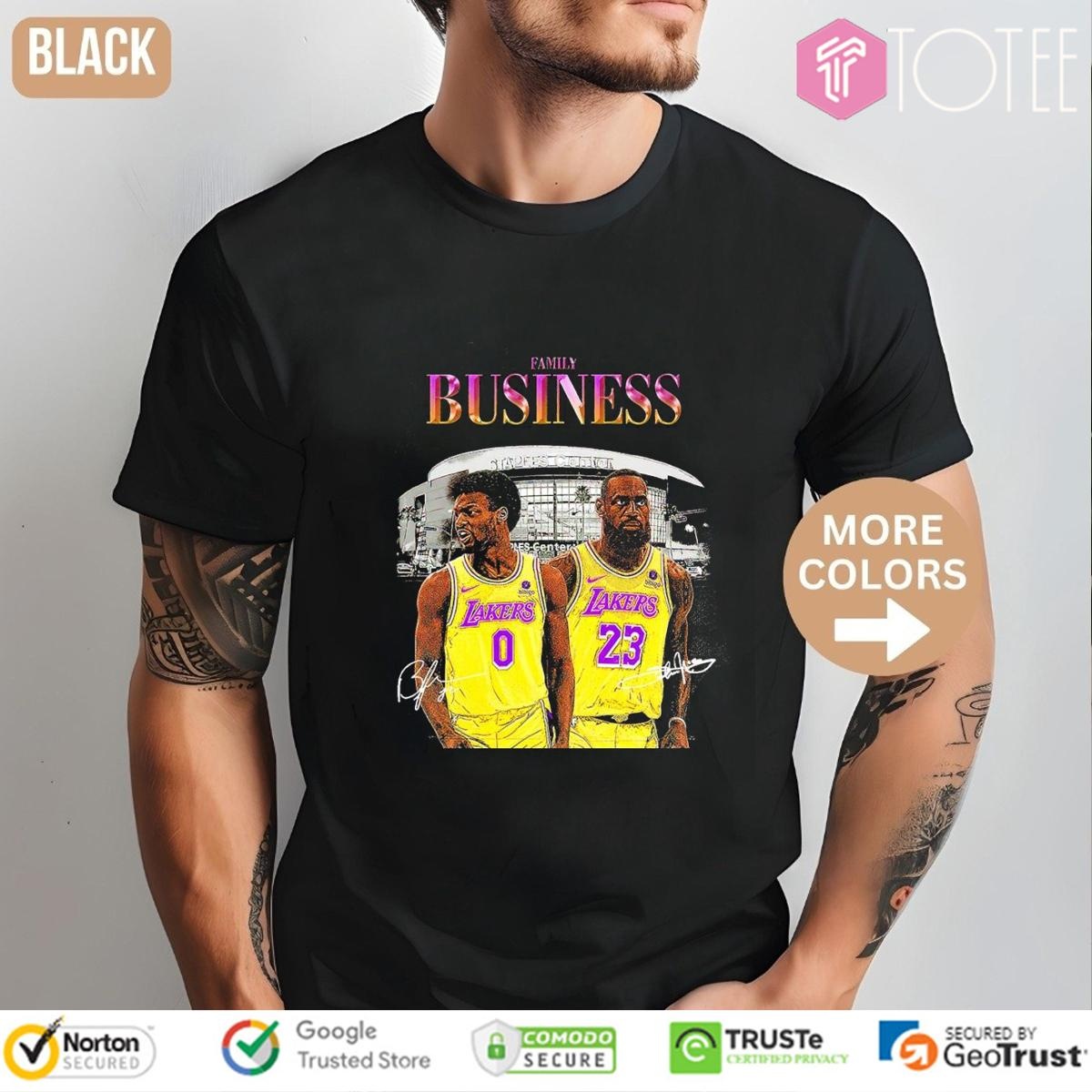 Bronny James Lebron James Family Business Signatures T-shirt