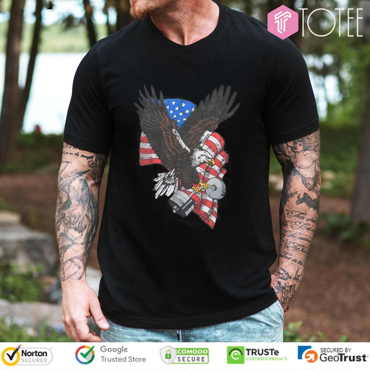 Eagle Weightlifting Freedom Patriotic Pride 4Th Of July T-shirt