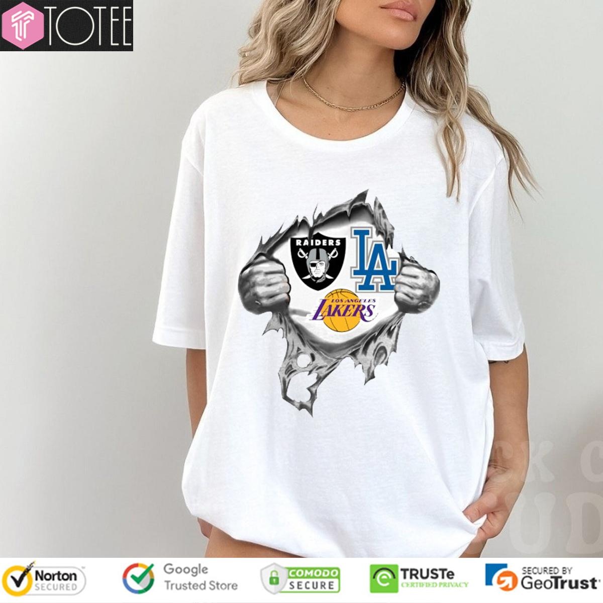 Inside Me Las Vegas Raiders Los Angeles Lakers Dodgers T-shirt
