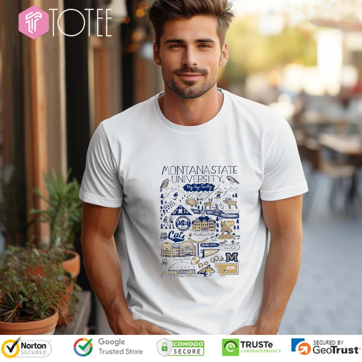 Montana State University Art Illustration T-shirt