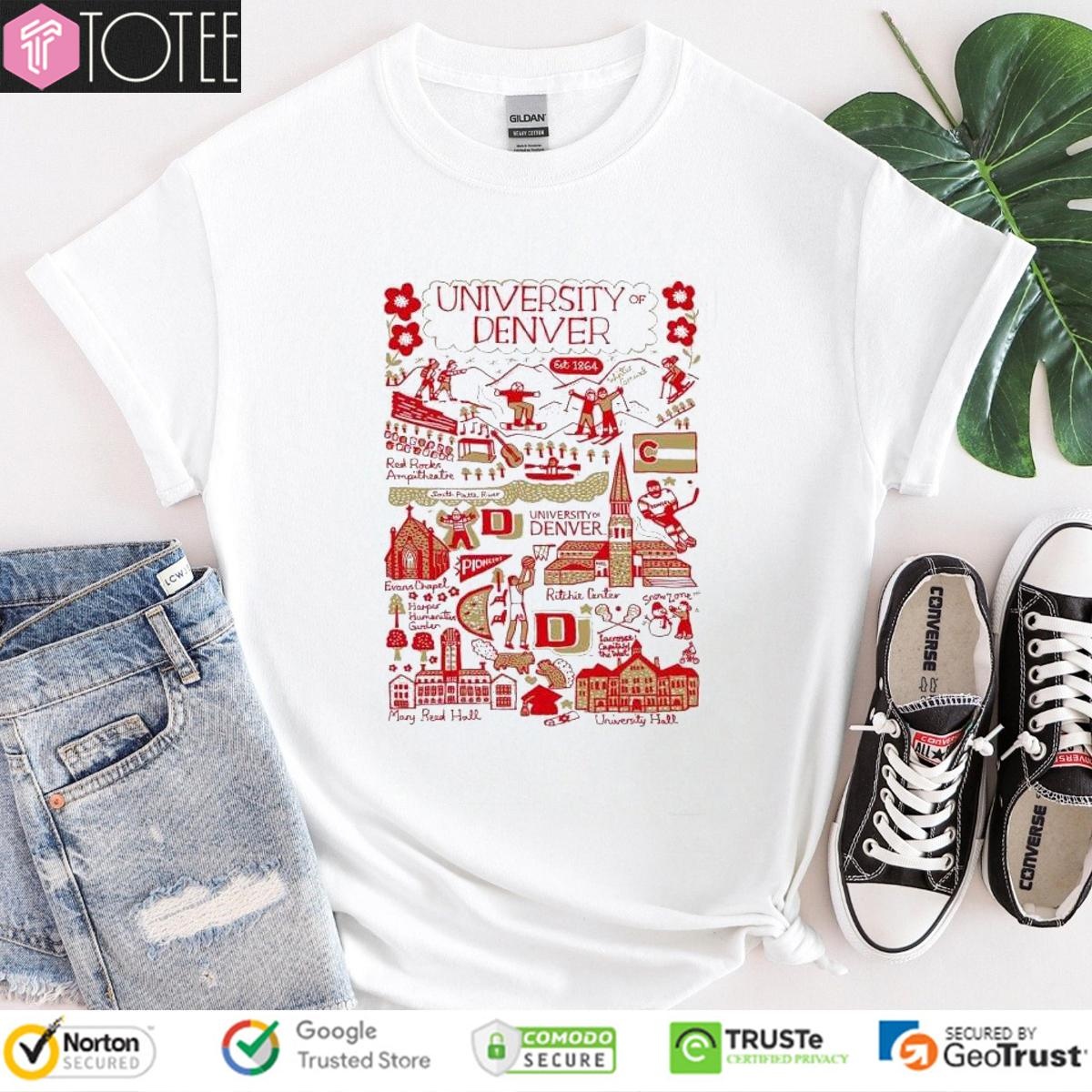 University Of Denver Art Illustration T-shirt