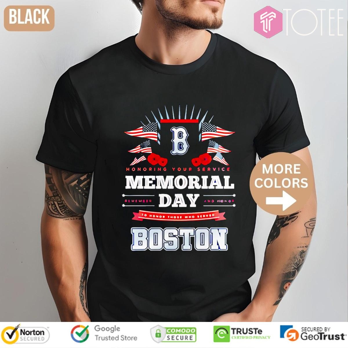 Honoring Your Service Memorial Day Boston Red Sox Baseball T-shirt