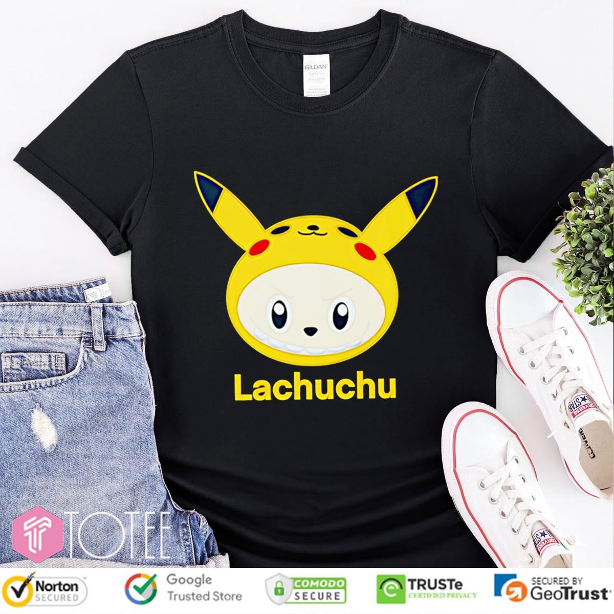 Lachuchu Parody Pikachu Labubu Pokemon T-shirt