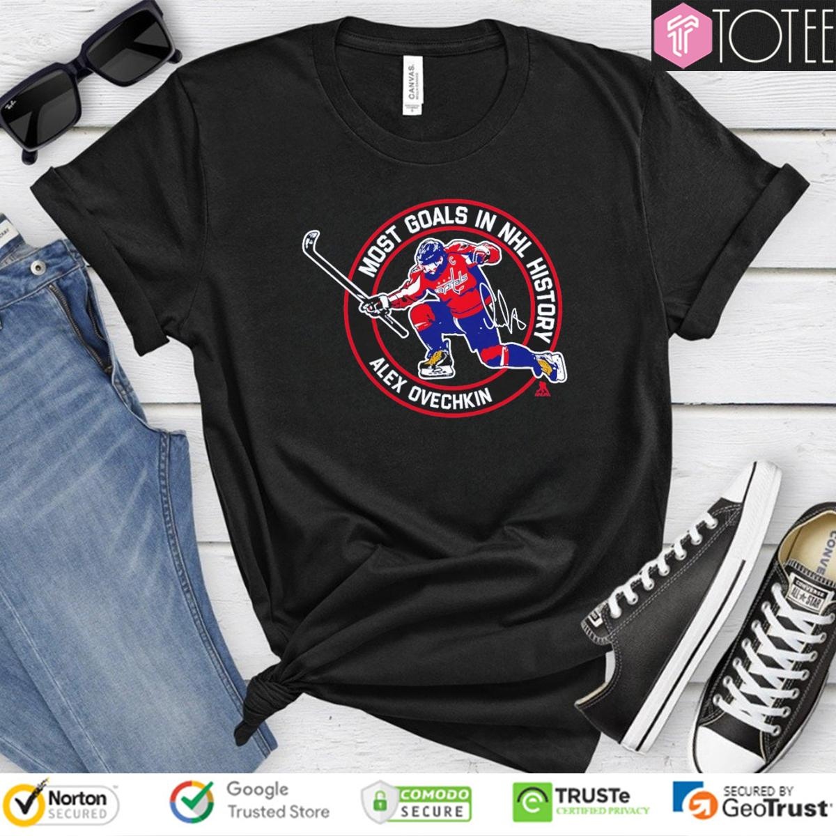 Most Goals In Nhl History Alex Ovechkin 895 Washington Capitals Signature T-shirt