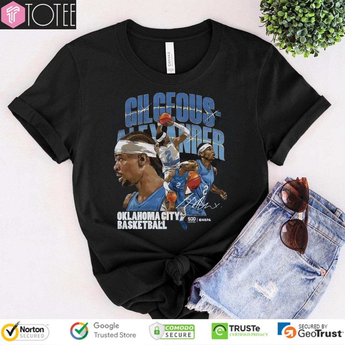 Shai Gilgeous-Alexander Oklahoma City Thunder Basketball Signature T-shirt