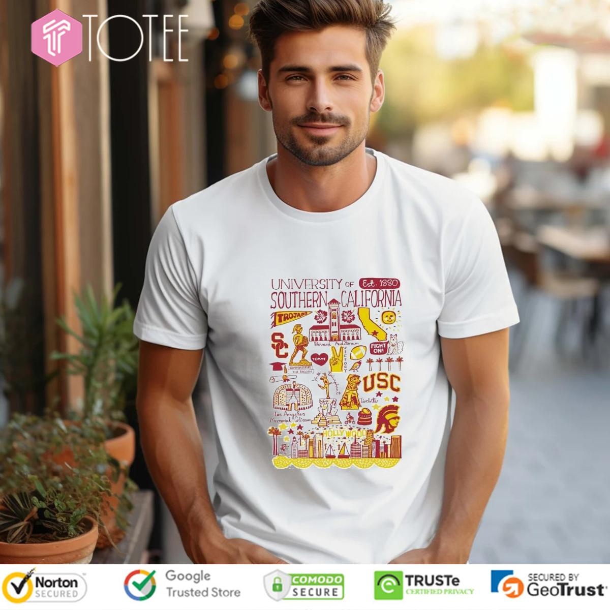 University Of Southern California Art Illustration T-shirt