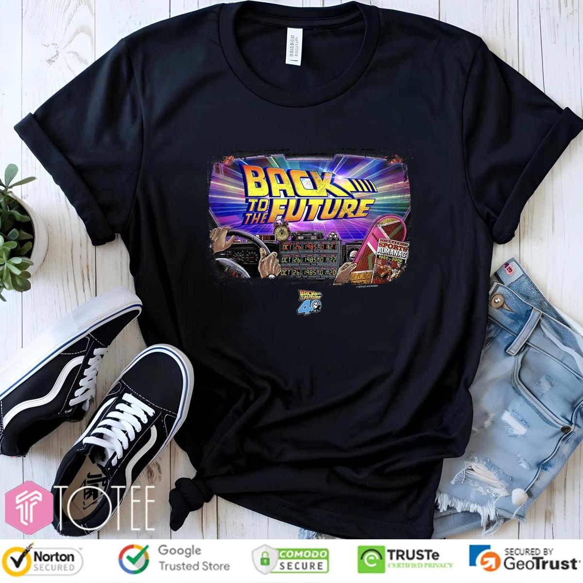 Back To The Future 40Th Anniversary Time Machine Pov T-shirt