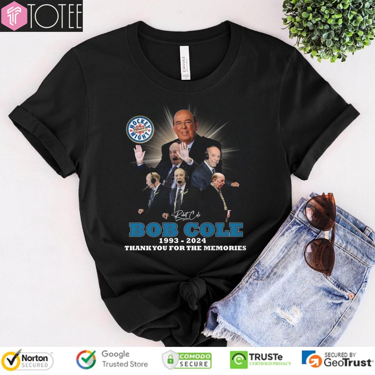 Hockey Night In Canada Bob Cole 1993-2024 Signature T-shirt