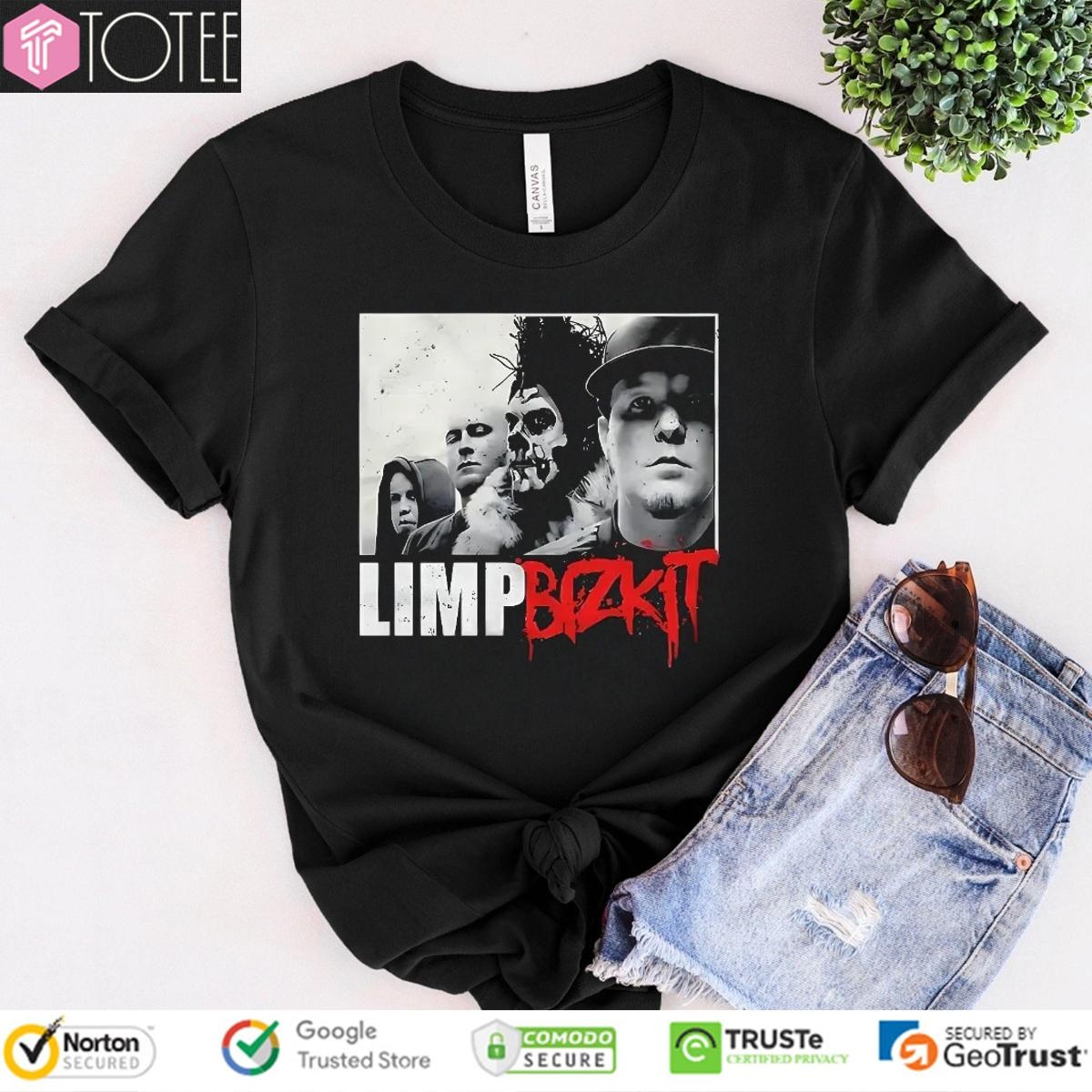 Limp Bizkit Grunge Portrait Band Members Metal T-shirt